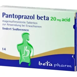 PANTOPRAZOL beta 20 mg acid magensaftres.Tabletten 14 St