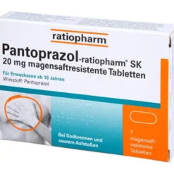 PANTOPRAZOL-ratiopharm SK 20 mg magensaftres.Tabl. 7 St