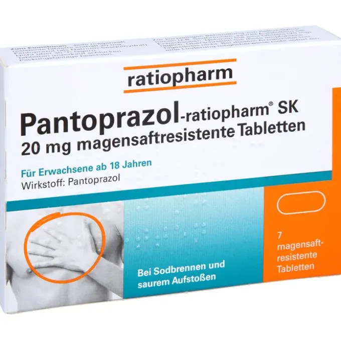 PANTOPRAZOL-ratiopharm SK 20 mg magensaftres.Tabl. 7 St