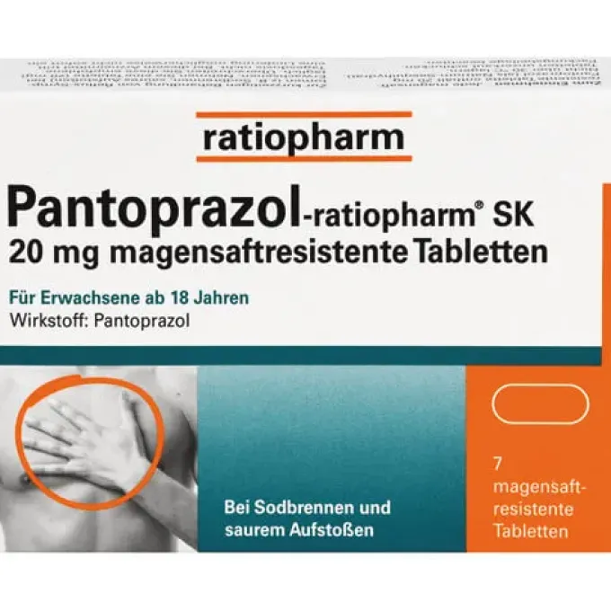 PANTOPRAZOL-ratiopharm SK 20 mg magensaftres.Tabl. 7 St