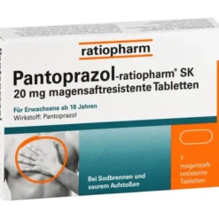 PANTOPRAZOL-ratiopharm SK 20 mg magensaftres.Tabl. 7 St