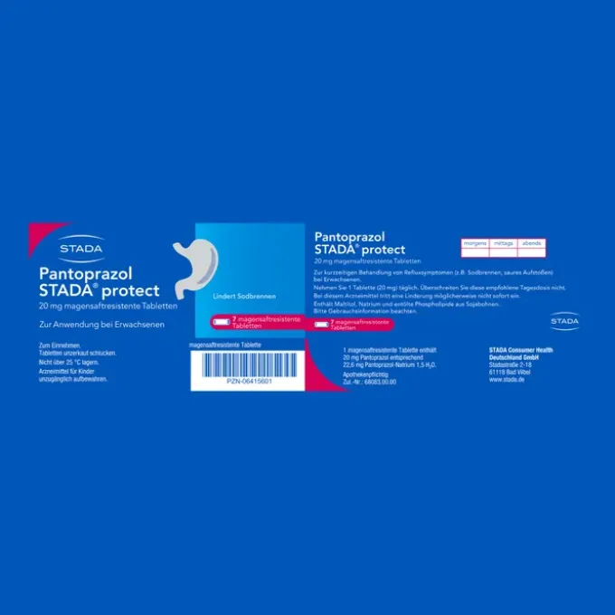 PANTOPRAZOL STADA protect 20 mg magensaftres.Tabl. 7 St