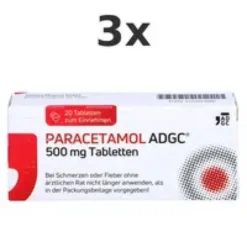 PARACETAMOL ADGC 500 mg Tabletten Dreierpackung 3x20 St