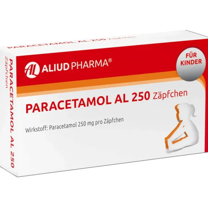 Paracetamol AL 250 Zäpfchen bei akuten Schmerzen und Fieber 10 St