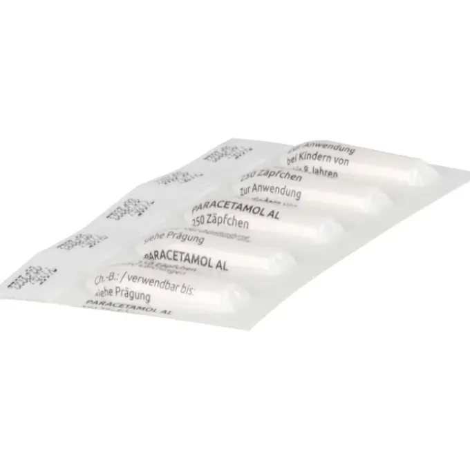 Paracetamol AL 250 Zäpfchen bei akuten Schmerzen und Fieber 10 St