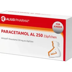 Paracetamol AL 250 Zäpfchen bei akuten Schmerzen und Fieber 10 St