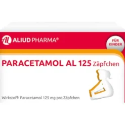 Paracetamol AL 125 Zäpfchen lindern Fieber & Schmerzen bei Säuglingen und Kleinkindern – gut verträglich & einfach anzuwenden. 10 St