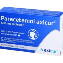 PARACETAMOL axicur 500 mg Tabletten 20 St