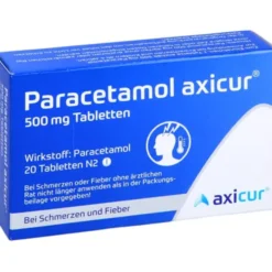 PARACETAMOL axicur 500 mg Tabletten 20 St