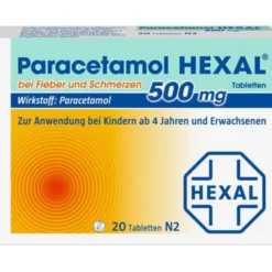 PARACETAMOL 500 mg HEXAL b.Fieber u.Schmerzen Tab. 20 St