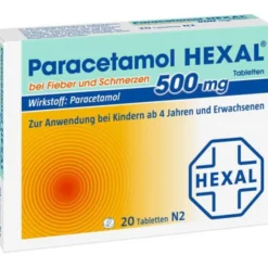 PARACETAMOL 500 mg HEXAL b.Fieber u.Schmerzen Tab. 20 St