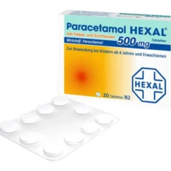 PARACETAMOL 500 mg HEXAL b.Fieber u.Schmerzen Tab. 20 St