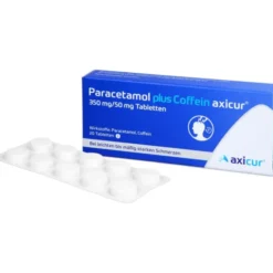 PARACETAMOL plus Coffein axicur 350 mg/50 mg Tabl. 20 St
