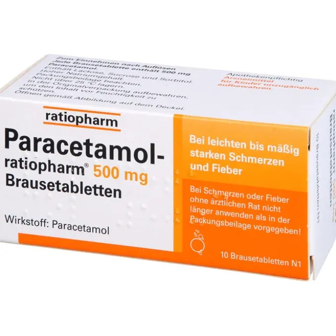 PARACETAMOL-ratiopharm 500 mg Brausetabletten 10 St