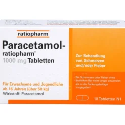 PARACETAMOL-ratiopharm 1.000 mg Tabletten 10 St