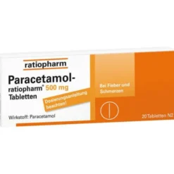 PARACETAMOL-ratiopharm 500 mg Tabletten 20 St