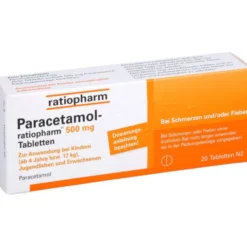 PARACETAMOL-ratiopharm 500 mg Tabletten 20 St