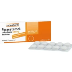 PARACETAMOL-ratiopharm 500 mg Tabletten 20 St