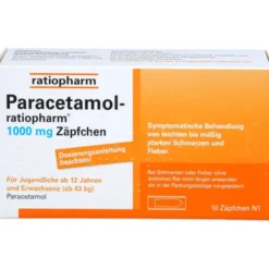 PARACETAMOL-ratiopharm 1.000 mg Zäpfchen 10 St