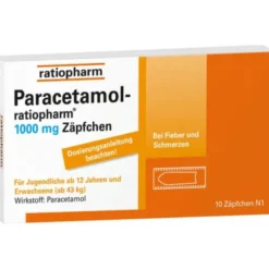 PARACETAMOL-ratiopharm 1.000 mg Zäpfchen 10 St
