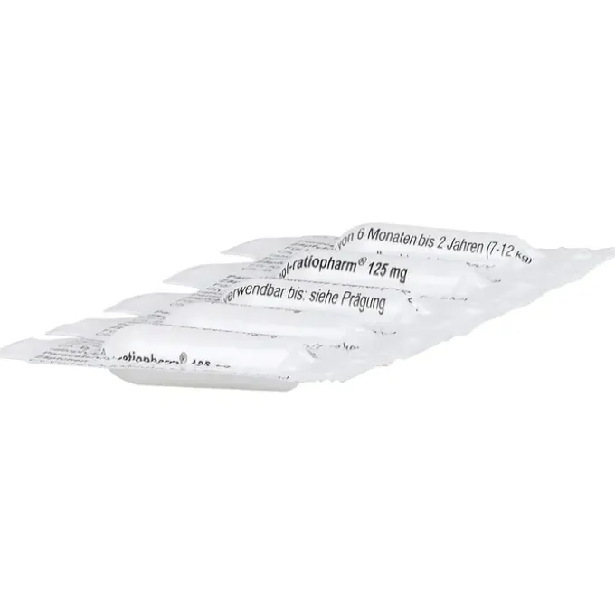 PARACETAMOL-ratiopharm 125 mg Zäpfchen 10 St