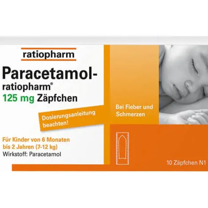 PARACETAMOL-ratiopharm 125 mg Zäpfchen 10 St