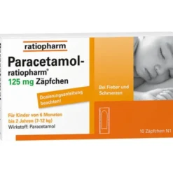PARACETAMOL-ratiopharm 125 mg Zäpfchen 10 St