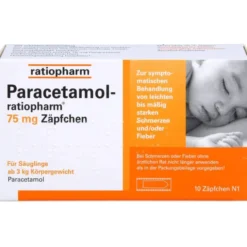 PARACETAMOL-ratiopharm 75 mg Zäpfchen 10 St