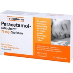 PARACETAMOL-ratiopharm 75 mg Zäpfchen 10 St