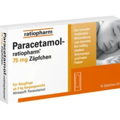 PARACETAMOL-ratiopharm 75 mg Zäpfchen 10 St