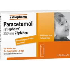 PARACETAMOL-ratiopharm 250 mg Zäpfchen 10 St