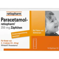 PARACETAMOL-ratiopharm 250 mg Zäpfchen 10 St