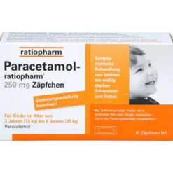 PARACETAMOL-ratiopharm 250 mg Zäpfchen 10 St