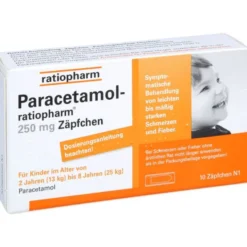 PARACETAMOL-ratiopharm 250 mg Zäpfchen 10 St