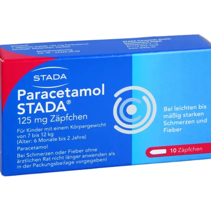 PARACETAMOL STADA 125 mg Zäpfchen 10 St