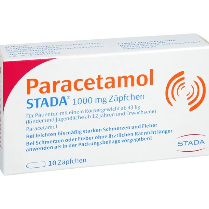 PARACETAMOL STADA 1000 mg Zäpfchen 10 St