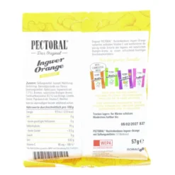 PECTORAL Ingwer Orange Bonbons zuckerfrei 60 g