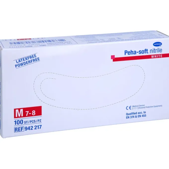 PEHA-SOFT nitrile white Unt.Hands.unsteril pf M 100 St