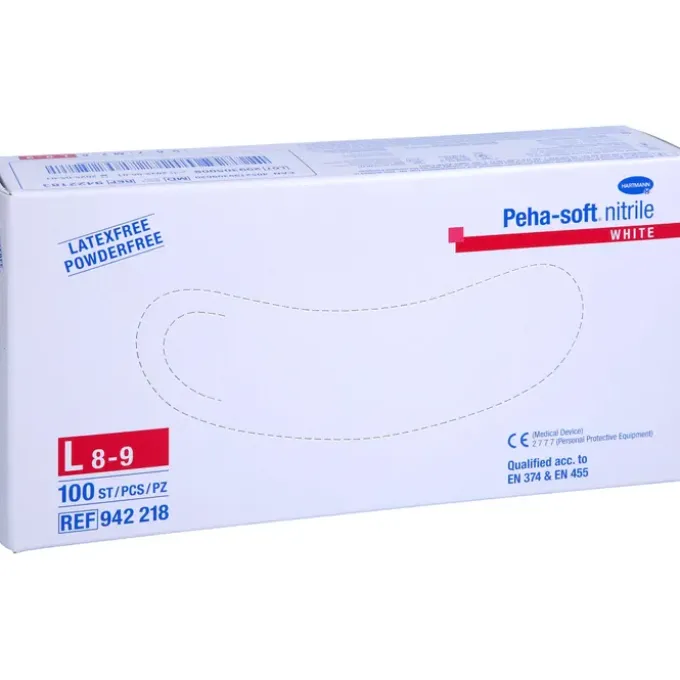 PEHA-SOFT nitrile white Unt.Hands.unsteril pf L 100 St