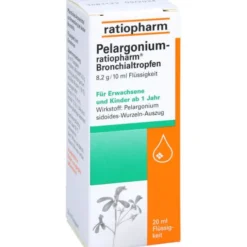 PELARGONIUM-RATIOPHARM Bronchialtropfen 20 ml