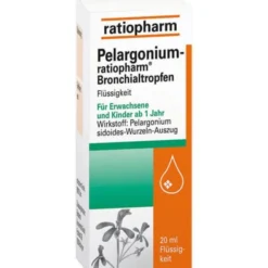 PELARGONIUM-RATIOPHARM Bronchialtropfen 20 ml