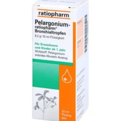 PELARGONIUM-RATIOPHARM Bronchialtropfen 20 ml