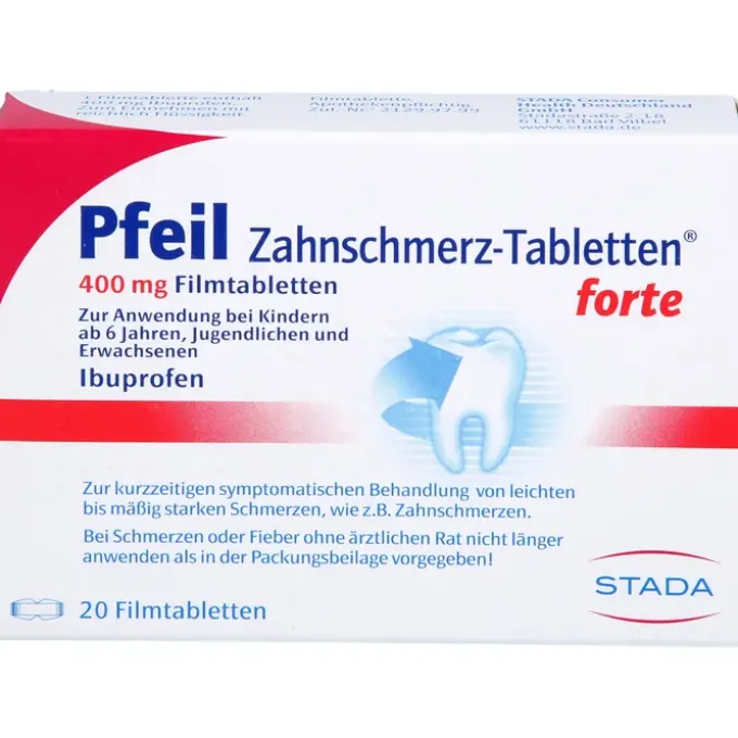 PFEIL Zahnschmerz-Tabletten forte Filmtabletten 20 St