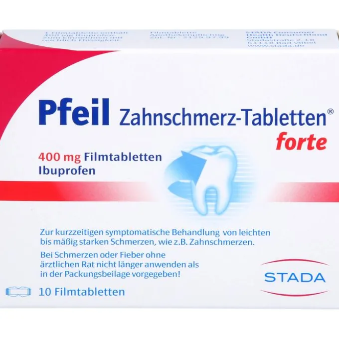 PFEIL Zahnschmerz-Tabletten forte Filmtabletten 10 St