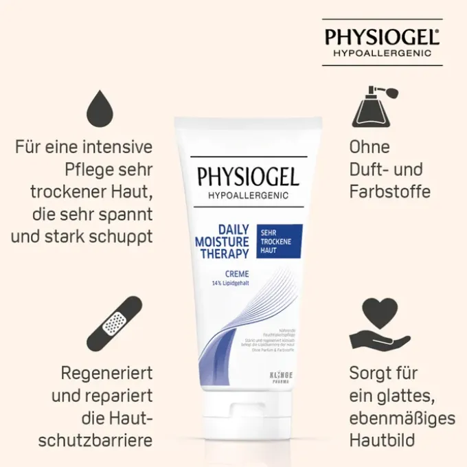 PHYSIOGEL Daily Moisture Therapy sehr trocken Cr. 75 ml