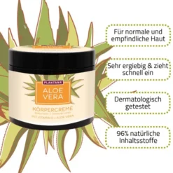 PLANTANA Aloe Vera Körpercreme m.Vitamin-E 500 ml