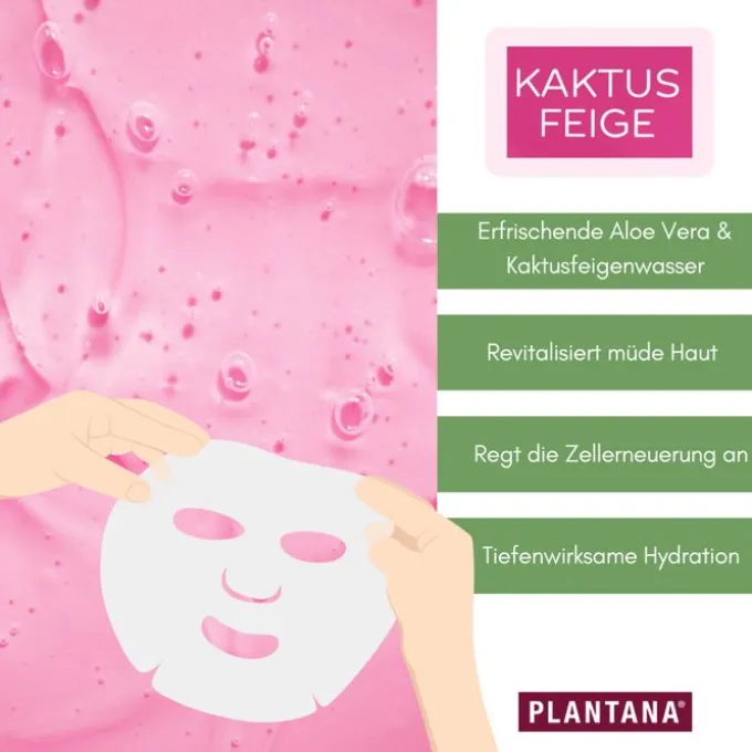 PLANTANA Kaktusfeige Gesichtstuchmaske m.Aloe Vera 1 St
