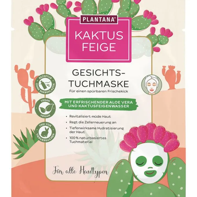 PLANTANA Kaktusfeige Gesichtstuchmaske m.Aloe Vera 1 St