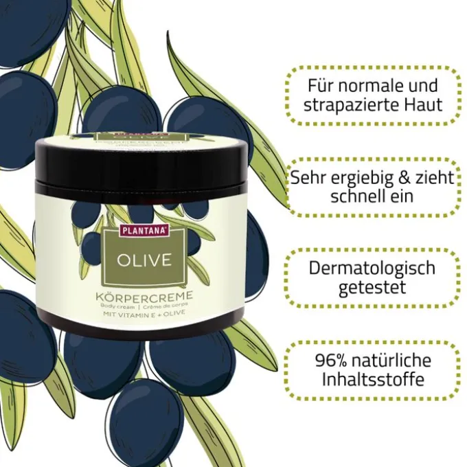 PLANTANA Olive Körpercreme m.Vitamin-E 500 ml