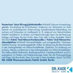POSTERISAN akut 50 mg/g Rektalsalbe 25 g